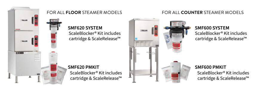 ScaleBlocker filtration for steamers