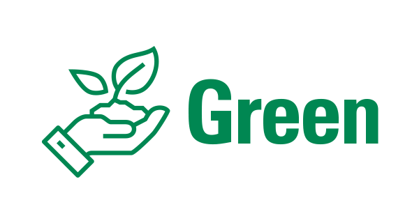 一幅绿色的图画描绘了一只手托着一棵幼苗